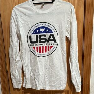 American Apparel Trump MAGA Thank You Tour 2016 Long Sleeve T-shirt Small cotton